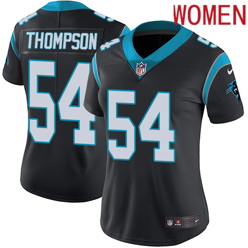 2019 Women Carolina Panthers #54 Thompson black Nike Vapor Untouchable Limited NFL Jersey->women nfl jersey->Women Jersey